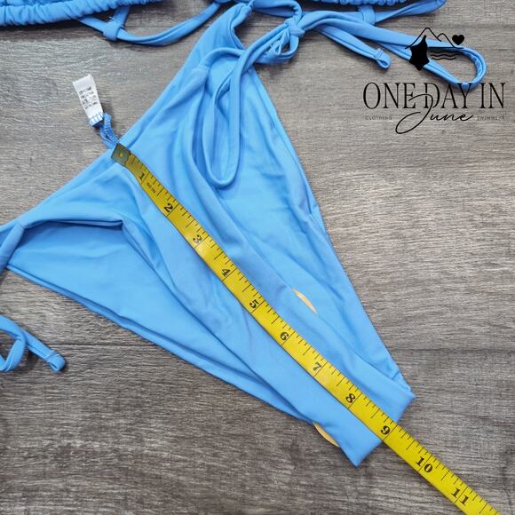 Adisputent Adjustable Triangle Tie Side Bikini Swimsuit Size XS - Picture 3 of 4